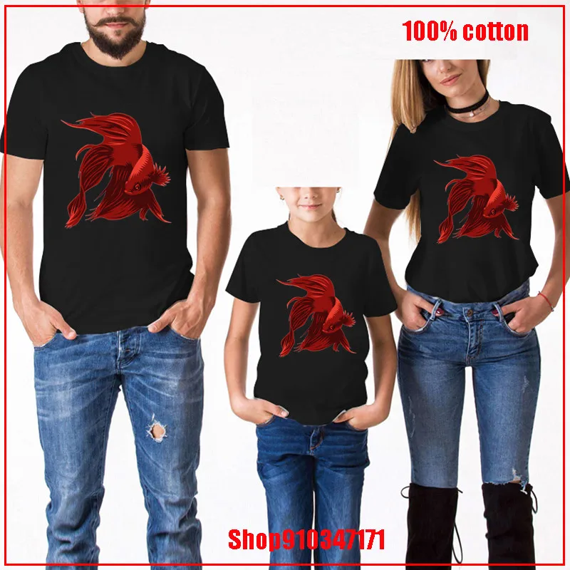 Fighting fish Rumble Fish betta fich/красные красивые семейные рождественские пижамы с