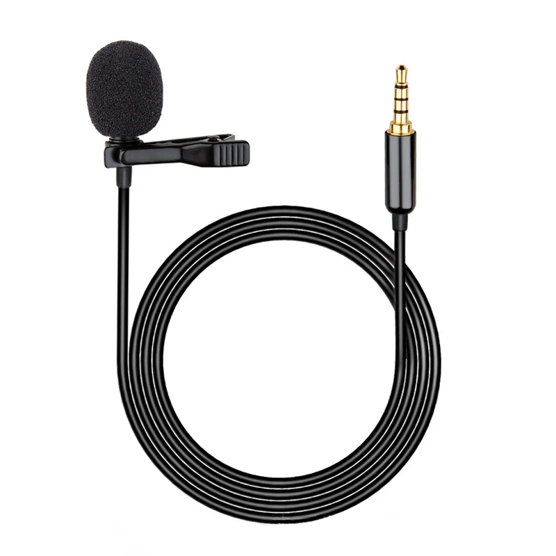 Lavalier USB Mini Microphone For PC laptop 3.5mm Condenser Meeting Mic Stereo Sound Quality 1.5m Clip-on Professional Micro | Электроника