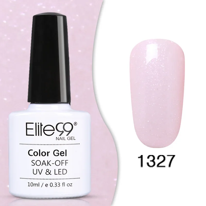 1327 Elite99 Гель-лак Набор UV Vernis Полупостоянный праймер верхнее покрытие 10 мл телесный гель лак для ногтей, маникюр гель лак PolishesNails - Цвет: 1327