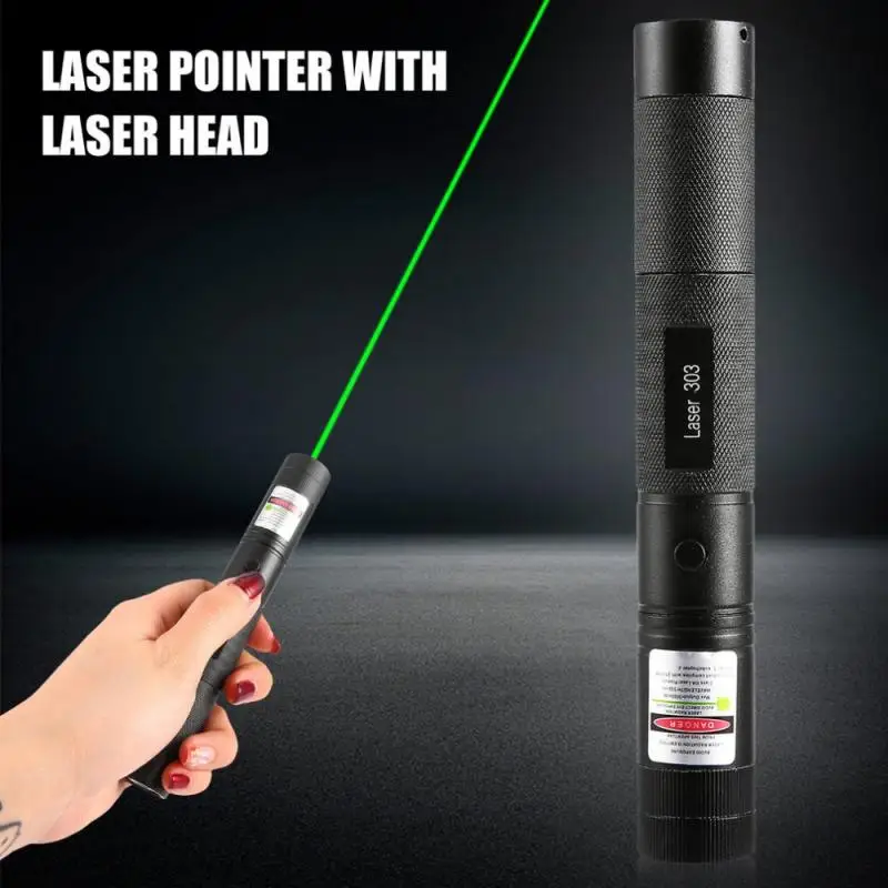Лазерная указка зеленая 532 нм 5 мВт 303 лазерная ручка высокая мощность регулируемая Звездная головка горящая спичка лазер без батареи# ED