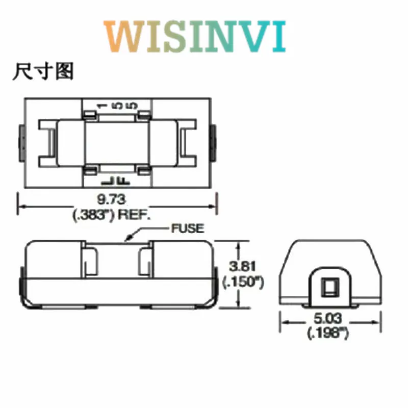 20-100PCS 2410 SMD fuse holder 1808 SMD fuse holder miniature box base transposon 6.1x2.69mm high temperature resistant glass tube fuse holder dc fuse holder
