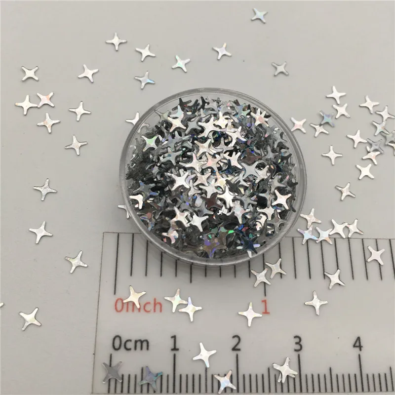 30g/Lot 5mm Cross Star Loose Sequins Glitter Paillettes For DIY Nail Craft,Slime Making, Wedding Decoration confetti Wholesale