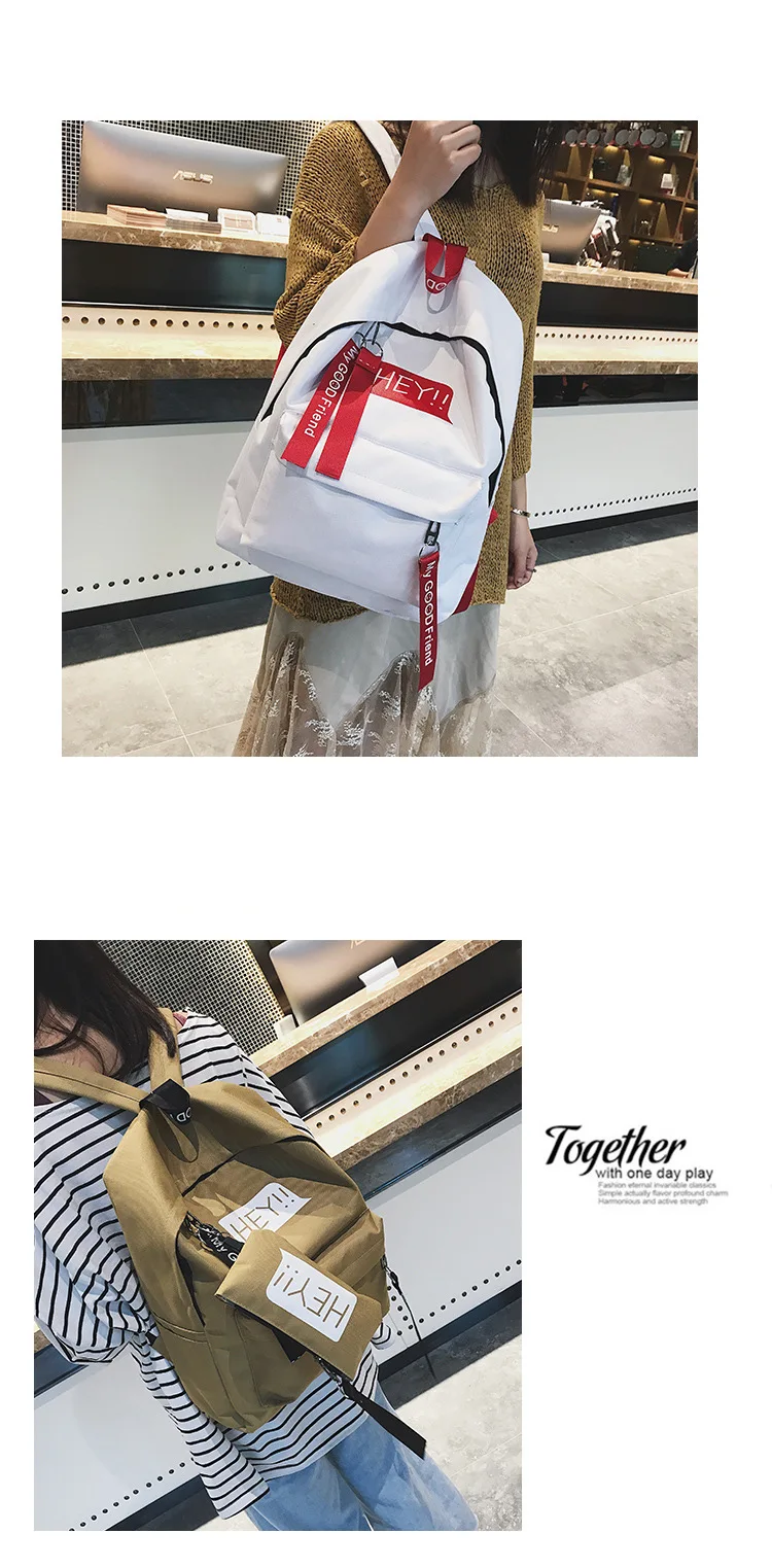 Рюкзаки для девочек, школьные сумки Mochila, с вышивкой, женская мода, для студентов, с рисунком, Blacl
