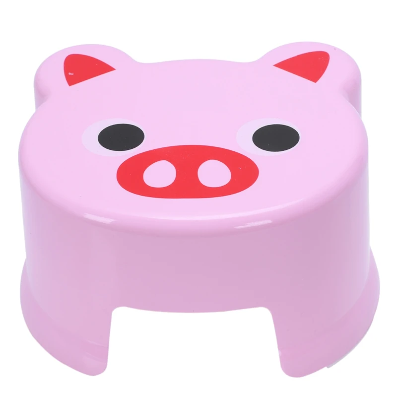 

Cartoon Animal Children Antiskid Stool Bathroom Stool Feet Stool ,Pink Piggy