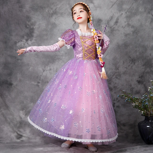 Disney Cinderela Princesa Cosplay Vestido Para Menina Crianças Vestido De  Baile Lantejoulas Carnaval Tutu Puff Malha Roupas Para Presente Aniversário  - Vestidos De Fantasia Para Crianças - AliExpress