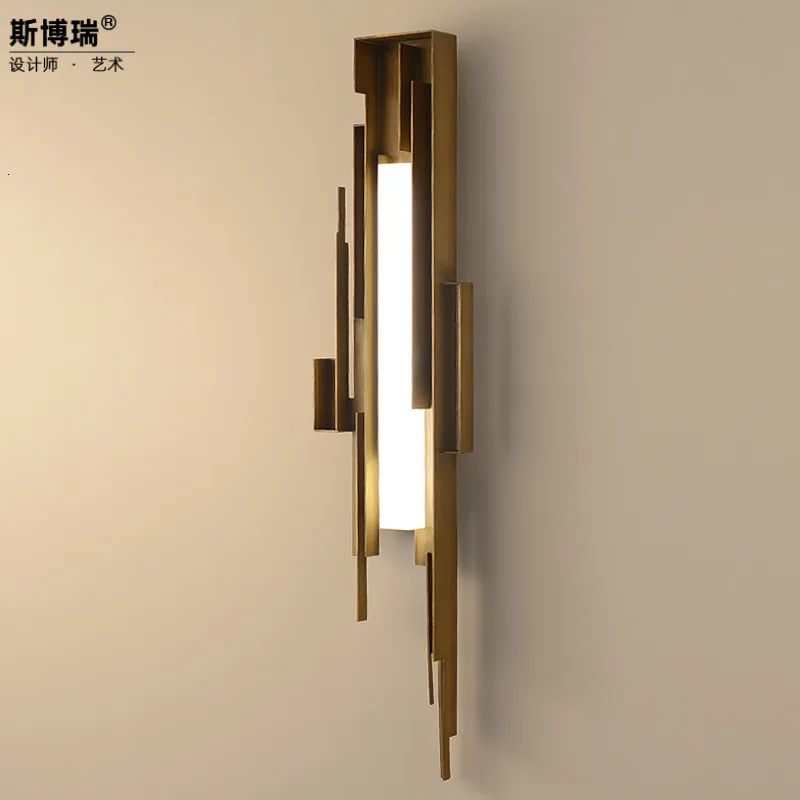 Post Modern A Living Room Background Wall Concise Originality Geometry Villa Hotel Designer Model House Bedroom Wall Lamp