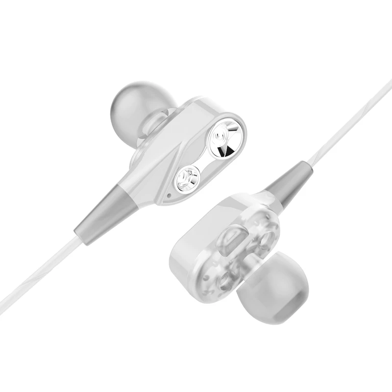 AAAE топ-проводные наушники супер бас шумоизоляция HIFI 3,5 мм двойной привод стерео наушники-вкладыши с микрофоном компьютер вкладыши