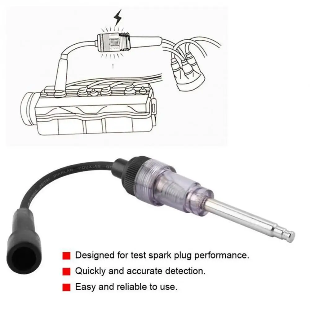 

Car Spark Plug Tester Spark Plug Tester Ignition System Coil Engine In Line Auto Diagnostic Test Tool