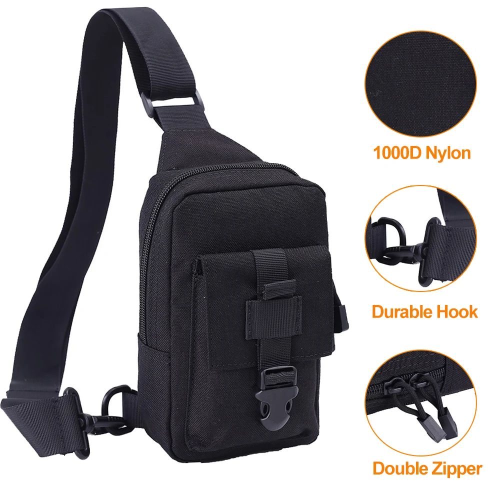 Тактическая Наплечная Сумка 1000D Водонепроницаемая нагрудная сумка Военная Сумка для хранения охотничья сумка для мобильного телефона сумка для спорта на открытом воздухе