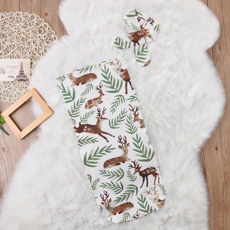 2 шт./компл. детское муслиновое одеяло для пеленания + головная повязка