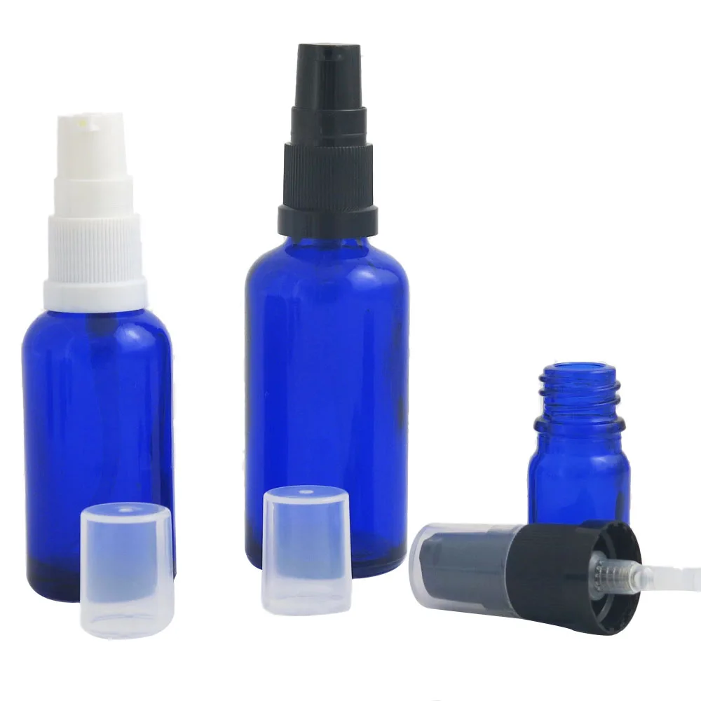 

360pcs Empty Cobale Blue Essential Oil Shampoo Bottles Refillable Portable cbd spray bottle 1/3oz 1/2oz 1oz 3.33oz
