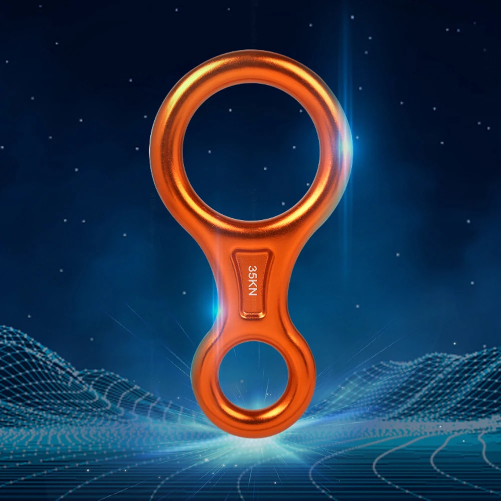 Скалолазание Карабин 8-shape форме, благодаря чему создается ощущение невесомости с такелаж спусковое устройство Алюминий рисунок страховочное устройство спуск 35KN оборудование для спуска по склону дропшиппинг
