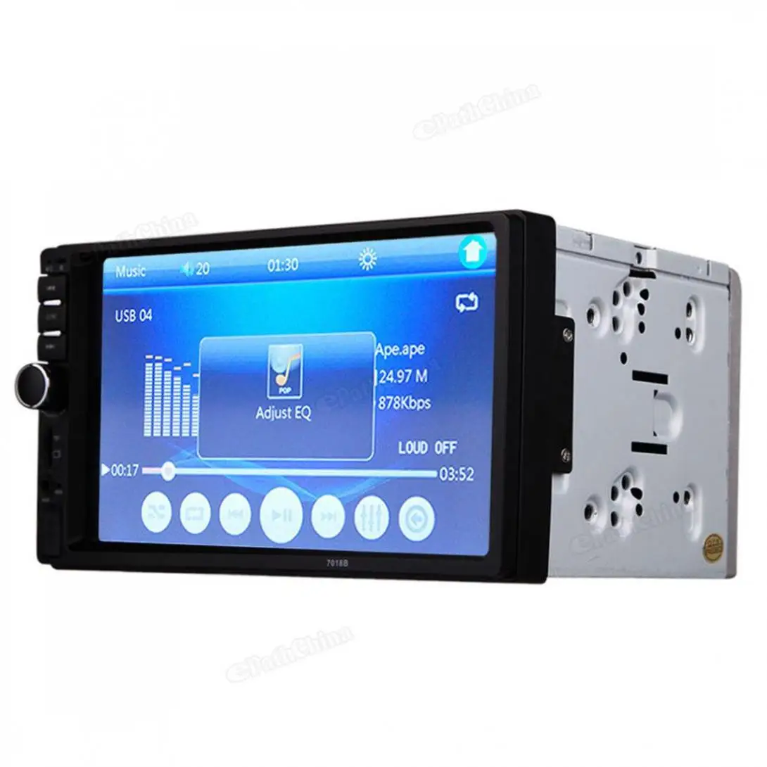7 дюймов lcd HD двойной DIN Bluetooth автомобильный Радио в-тире сенсорный экран стерео FM MP3 MP5 плеер с камерой заднего вида автомобиля