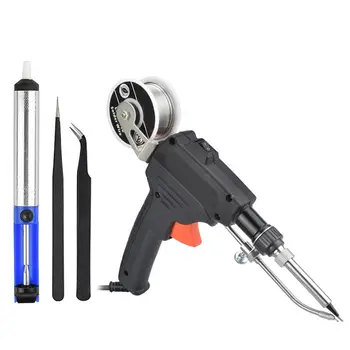 

Us Plug 110V 60W Hand-Held Internal Heating Soldering Iron Automatically Send Tin With Power Switch Welding Repair Tool(Black)