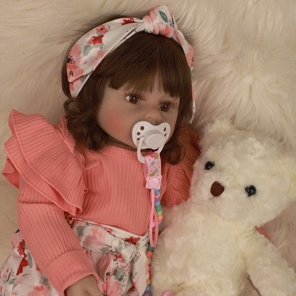 2" так по-настоящему как Bebe Reborn Baby куклы Мягкие силиконовые мягкие куклы тканевые тела новорожденные младенцы для детей Рождественский подарок 60 см