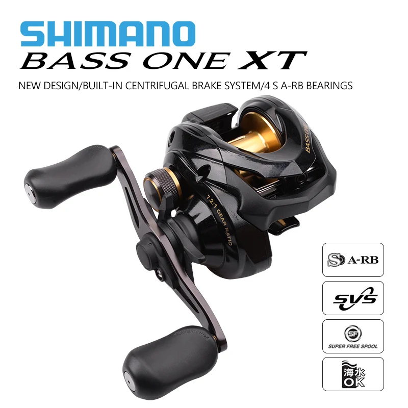

SHIMANO BASS ONE XT Baitcasting Fishing Reels 150/151 Right/Left Hand 7.2:1 4+1BB 5.0kg SVS System Baitcast Reels Fishing pesca