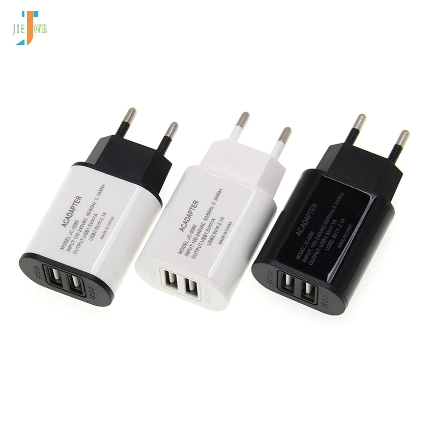 100 шт./лот 2 Порты usb 2USB Зарядное устройство 5V 2A Портативный сетевой адаптер мобильный телефон Micro usb разъем для зарядки и синхронизации данных для samsung EU/US зарядное устройство со штекером - Тип штекера: Европейский Союз (ЕС)