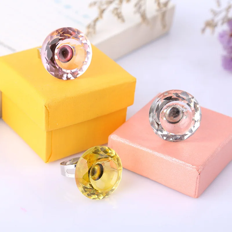 

Adjustable Glue Ring Reusable Grafting Fake Eyelash Adhesive Crystal Finger Ring Makeup Eye Lash Extension Pallet Holder Tools