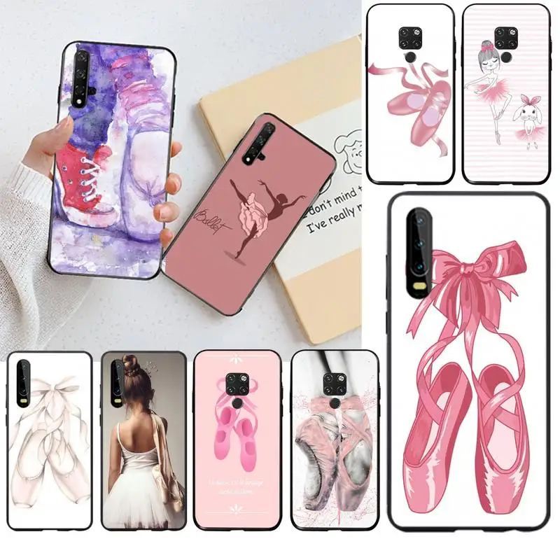 HUAGETOP/балетные туфли шикарный милый чехол для телефона Huawei P40 P30 P20 lite Pro Mate 30 20 P Smart