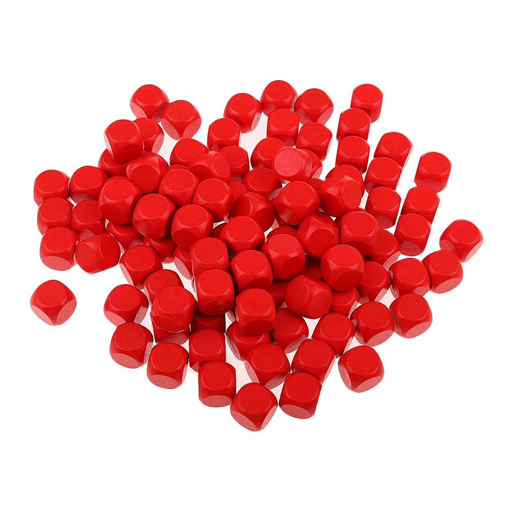 100 Pieces Wooden Blank Dice D6 Six Sided Dices for D&ampD RPG Games | Спорт и развлечения