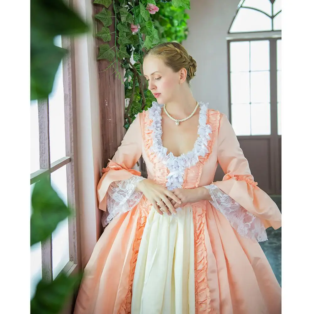 Cosplaydiy 18th Marie Antoinette розовое и желтое бальное платье Рококо колониальное грузинское 18 век платье L320