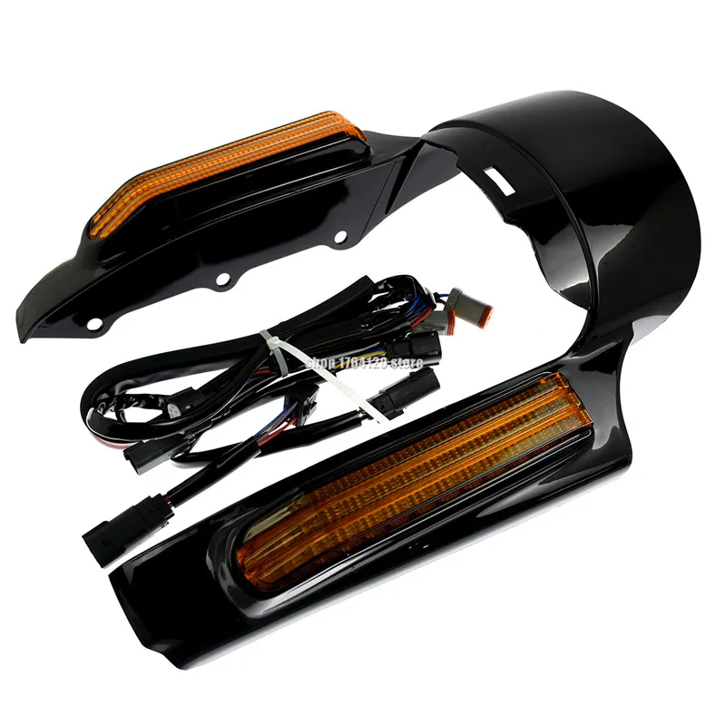 Мотоцикл светодиодный фонарь заднее крыло набор панелей подходит для Harley Touring Road King Street Electra Glide FLHX FLHTCU