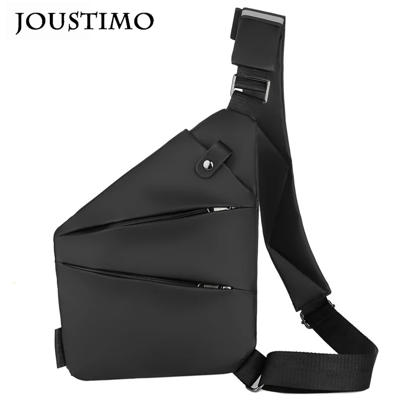 

Men Casual Chest Bags Simple Multi-function Waterproof Nylon Zipper Business Shoulder Messenger Bags Outdoor Sports Travel Packs