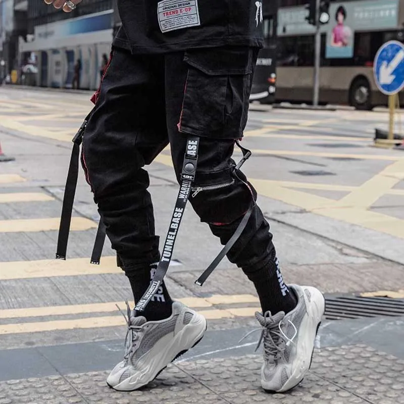 Letter Ribbons Casual Hip Hop Joggers Cargo Pants For Men Block Hit Color Pocket Track Pants Male Trousers Sweatpants Streetwear Letter Ribbons Casual Hip Hop Joggers Cargo Pants For Men Block Hit Color Pocket Track Pants Male Trousers Sweatpants Streetwear