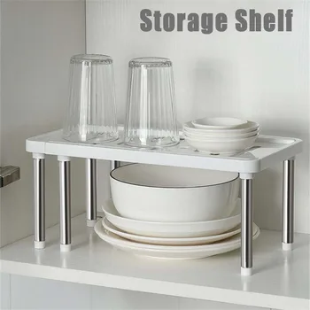 

Home Closet Organizer Storage Shelf for Kitchen Rack Space Saving Wardrobe Decorative Shelves Cabinet Holders
