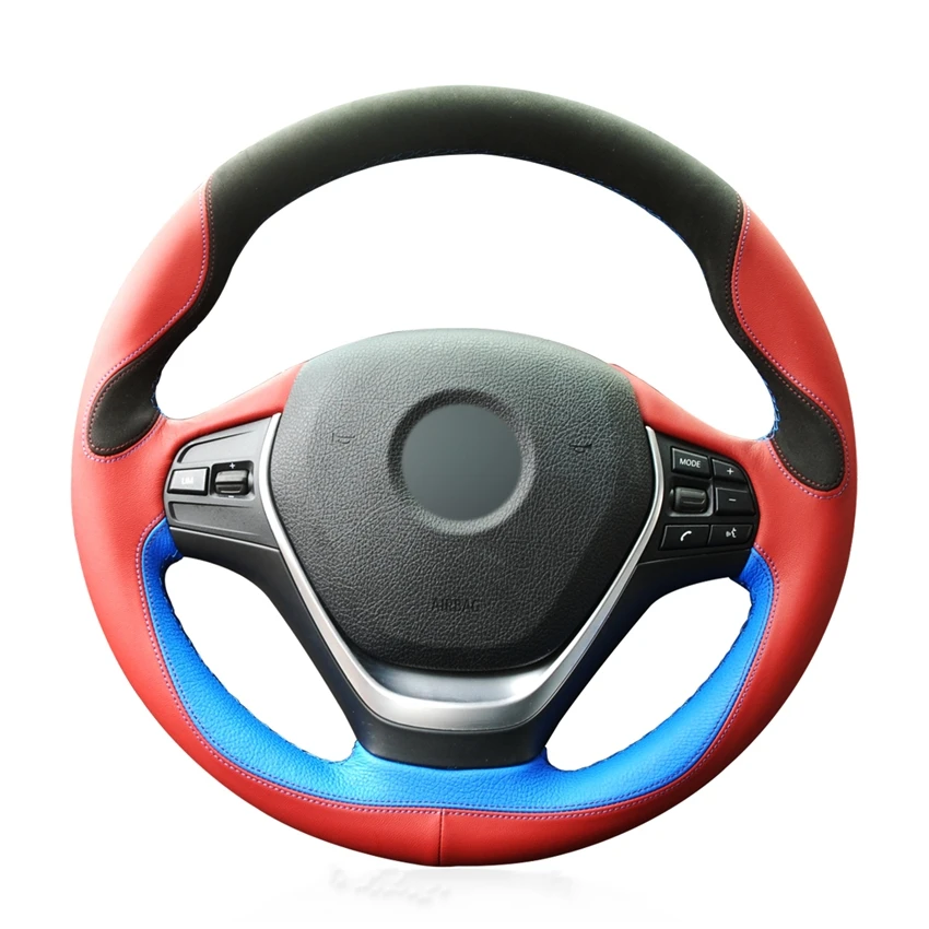 OLPAY черный замшевый Красный Синий кожаный чехол на руль для BMW F20 2012 2018 F45 2014 F30 F31 F34