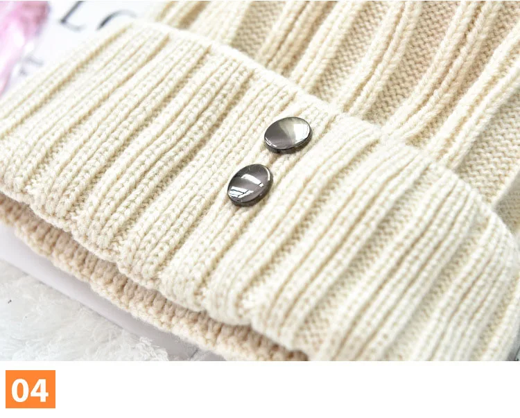 Шапки осень/зима для женщин Девушки Skullies Beanies женские шапочки теплые вязаные однотонная шляпа женская зимняя шапочка-бини шапка