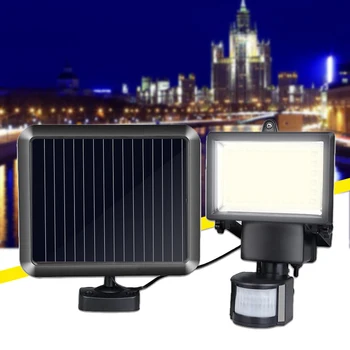 

Solar 60-LED Wall Light Motion Sensor Security Waterproof Spotlight Outdoor