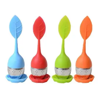 

Leaf Shaped Tea Infuser 4Pcs Silicone Tea Strainer Spice Filter Tea Bags Tea Diffuser Accessory