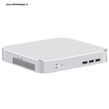 Chatreey-mini ordenador Mac, intel quad core i3 i5 i7, mini pc de escritorio preinstalado windows 10 4K UHD HTPC, compatible con linux
