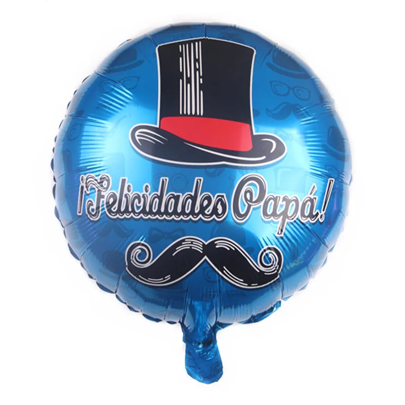 18-Inch Holiday Circle Father's Day Aluminum Film Balloon Birthday Father's Day Party Dressing up Decorative Balloon