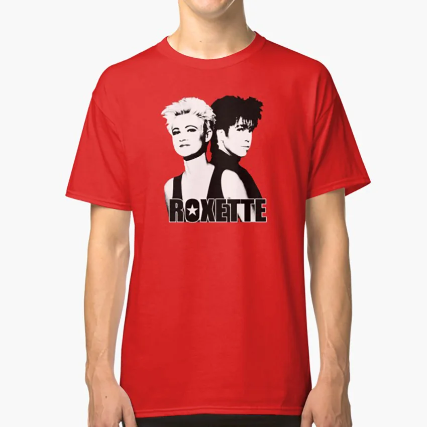 Красный Roxette футболка joyride 80s восьмидесятые назад группа музыкальная группа поп электронная - Цвет: Красный