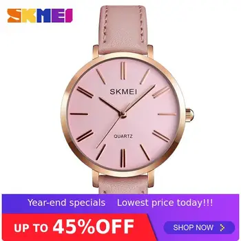 

SKMEI 1397 Vogue Luxury Brand Relogio Feminino Ladies Quartz Wrist Watches Leather Band Female Women Wristwatch 30m Waterproof