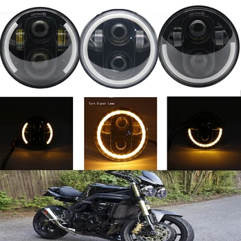

2x 5 3/4" 5.75 inch led projector headlight High/Low beam halo for Triumph Rocket iii 3 & Speed Triple & Street Triple & Thunder
