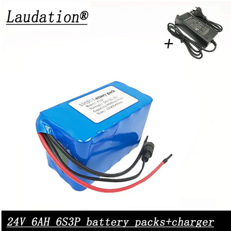 

Laudation 25.2V 6Ah 6S3P 18650 lithium battery Rechargeable Battery with charger For GPS Navigator/Camera/Golf Car/Electric Bike