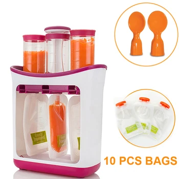 

ChildKing Baby Food Maker Feeding Containers Storage Supplies Newborn Toddler Solid juice maker with 10 Pouches Squeez stor