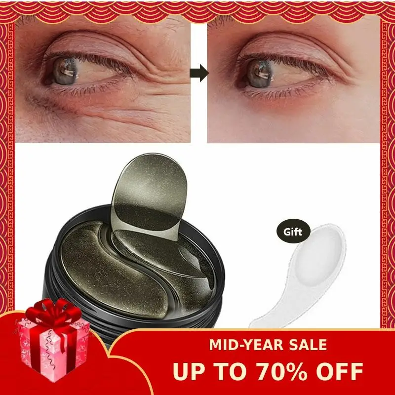 Гелевые нашивки в виде глаз маска для черный жемчуг коллаген натуральный