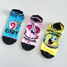 Патрик носки с дизайном «звёзды» для женщин хлопок забавная лодка носок милый каваи Счастливый мультфильм аниме удобные модные повседневные щупальца