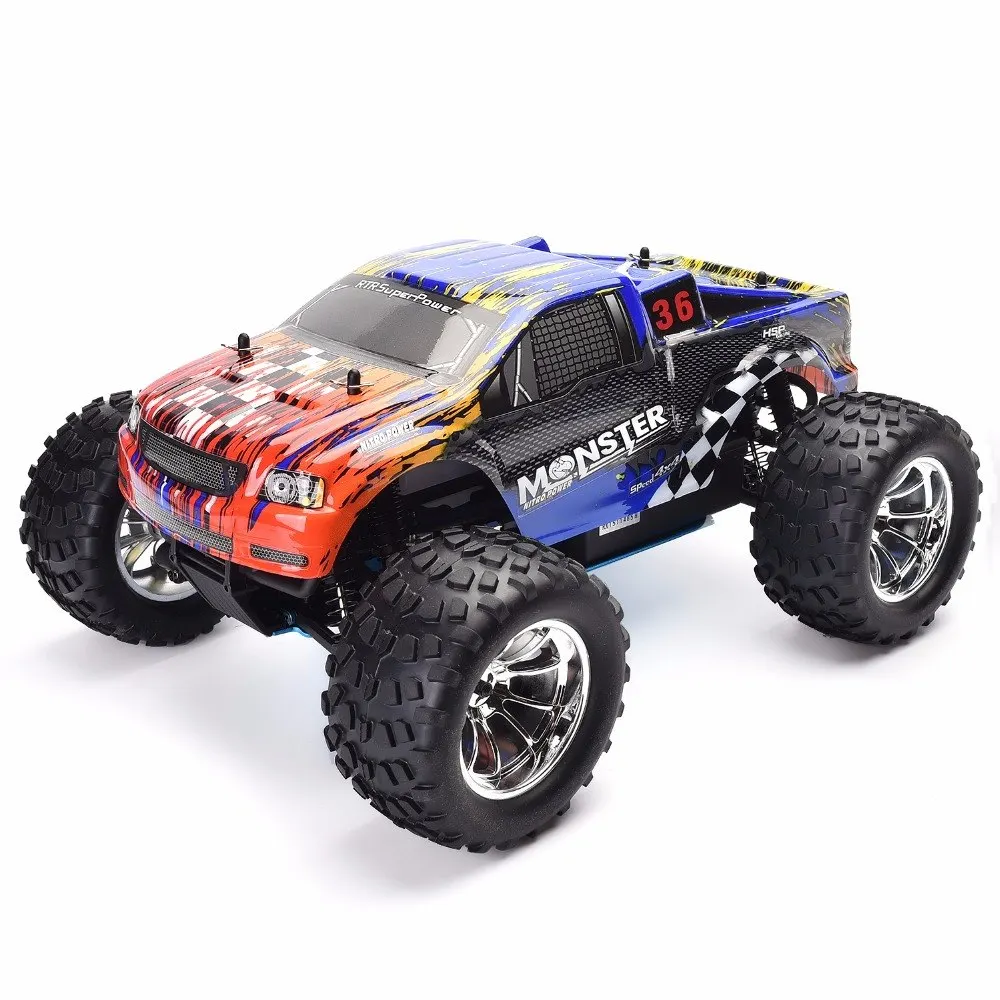 US $233.99 Hsp Rc Car 110 Scale Two Speed Off Road Monster Truck Nitro Gas Power 4wd Remote Control Car High Speed Hobby Racing Rc Vehicle