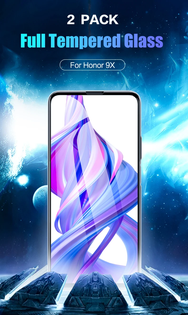 2 упаковки для huawei Honor 9X Global закаленное стекло 9H Взрывозащищенная защитная пленка для Honor 9X премиум стекло