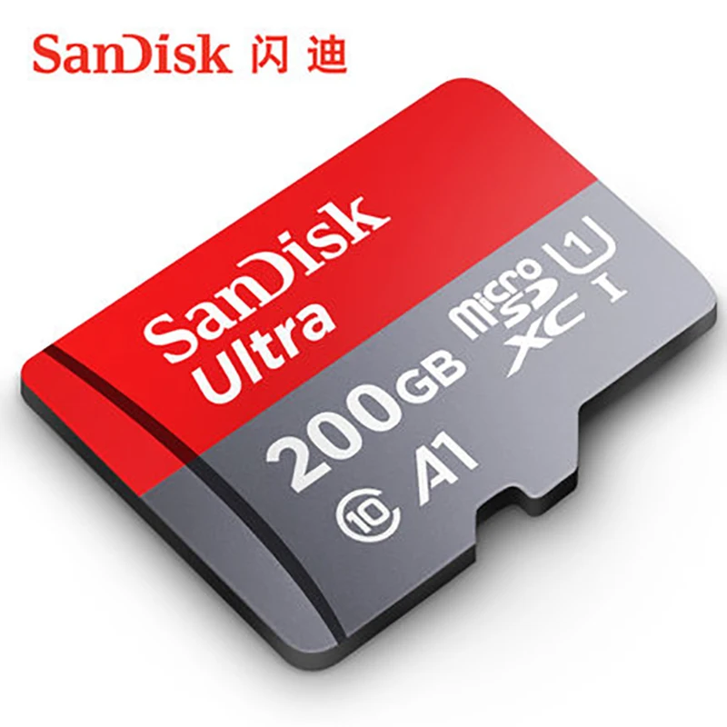 200 ГБ SanDisk A1 карты памяти камера tf 200 ГБ 256 Гб 400 Гб 100 м/с Micro sd карта класс 10 UHS-1 флэш-карта памяти Microsd TF/sd карта - Емкость: 200 ГБ