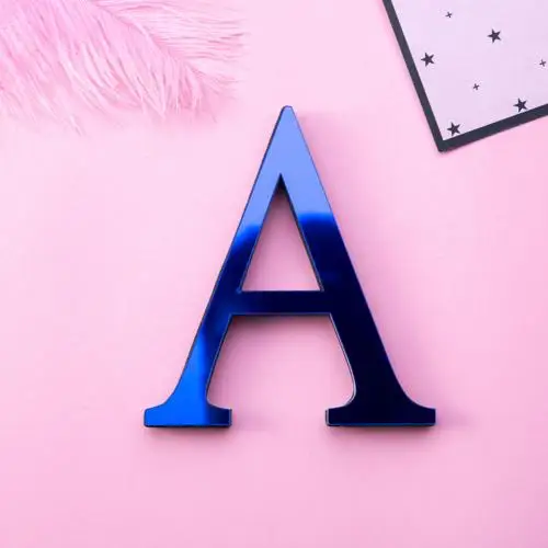A A-Z Алфавит буквы акриловые зеркальные настенные художественные стикеры Наклейка DIY вечерние украшения для дома и праздника - Цвет: A