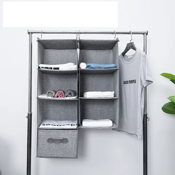 

Rotatable Wardrobe Hanging Storage Bag Interlayer Drawer Type Clothes Hangers Holder Portable Organizer Hanging Closet Organizer
