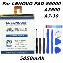 LOSONCOER 5050 мА/ч, L13D1P31 Батарея для lenovo Pad A3500 S5000-H S5000 Tab 2 A7-30 A7-10F A7 A7-20F хорошее качество батареи