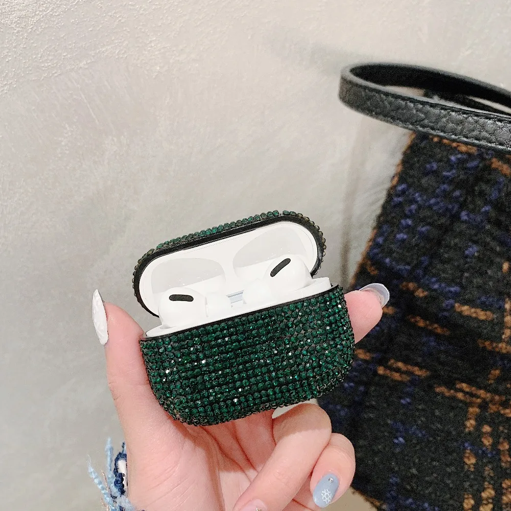 Блестящий чехол для Airpods Pro, блестящие стразы, девчачьи беспроводные Bluetooth наушники, чехол для Airpods Pro Heatset, зарядная коробка