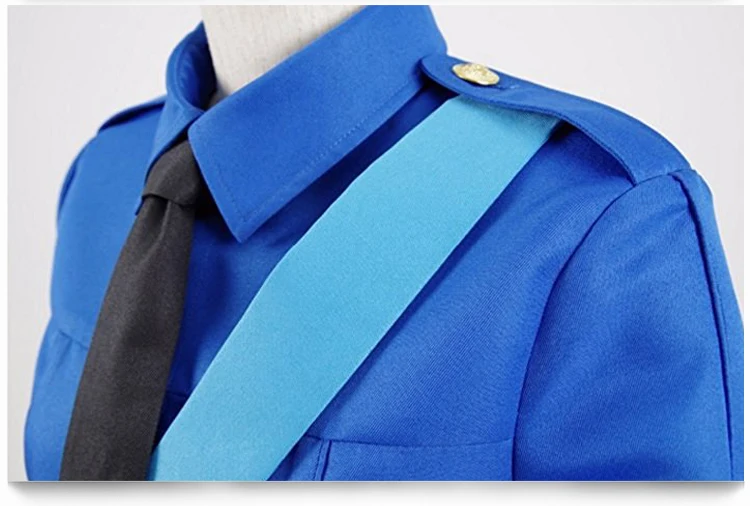Game Persona 5 Justine Cosplay Costumes Blue Gemini Guard Uniform Suit Halloween Party Costumes